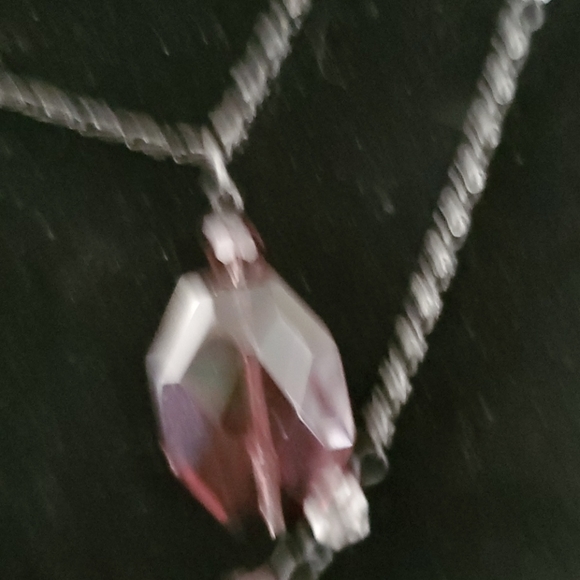 VINTAGE WHITE AND SMOKEY BEADS NECKLACE - Picture 2 of 4